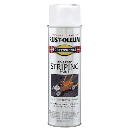 Professional Striping Paint Spray, White, 18 Oz. Spray